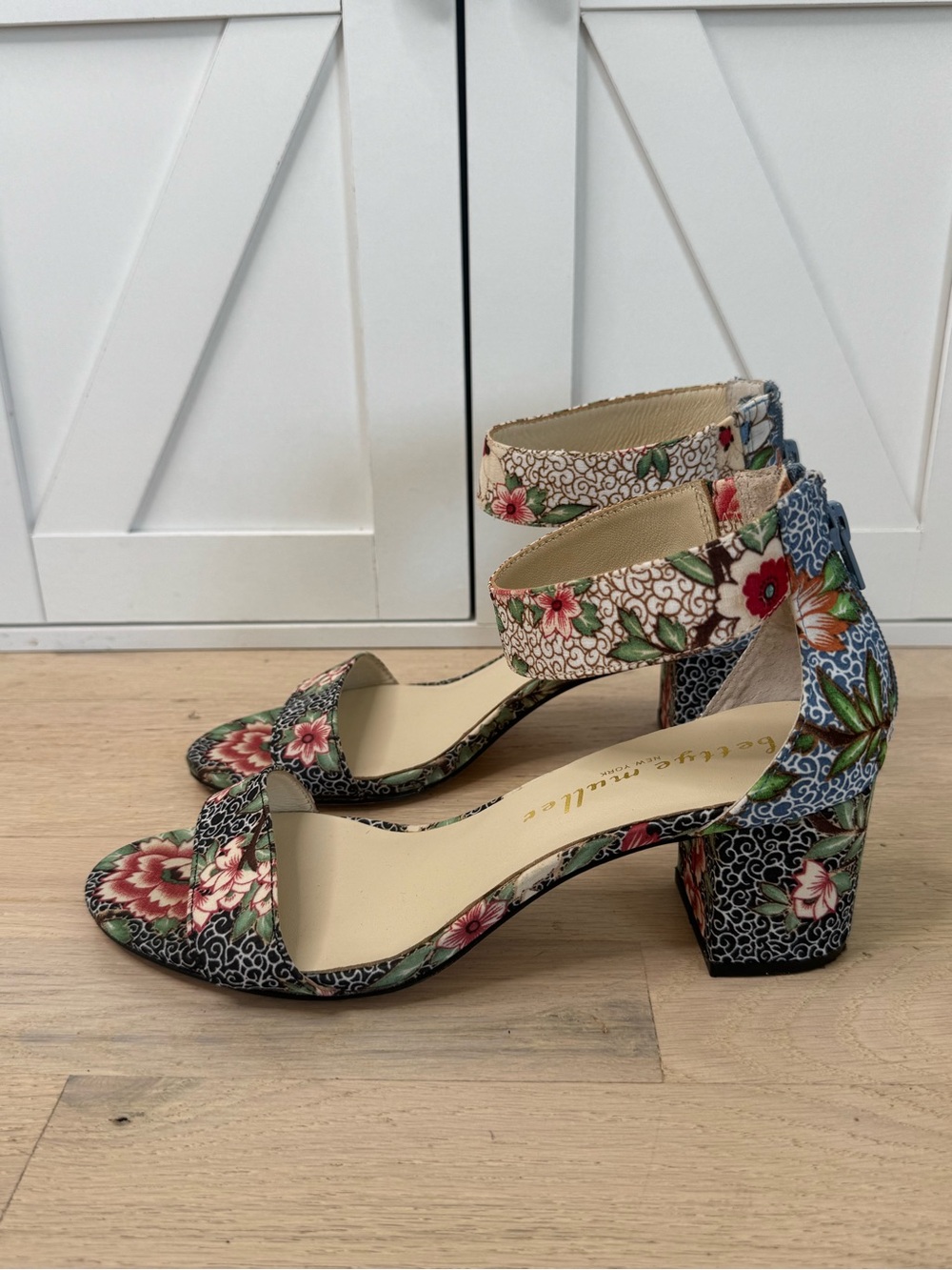 Bettye Muller Floral Tangle Block Heel Sandal
